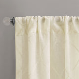 Madison Park Irina Transitional Diamond Sheer Window Curtain Panel MP40-1065 Ivory