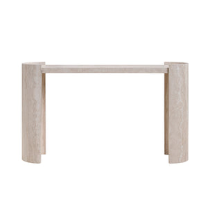 English Elm 53.15 Faux MARS Marble Entryway Table - Narrow Modern Beige Console 64.17"L x16.54"W Slim MDF Hallway Table (Wall-Mount Recommended) W2582P280028