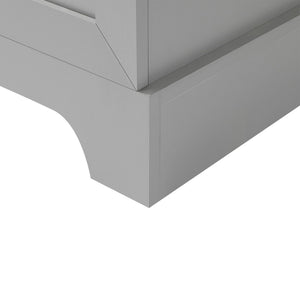 English Elm Storage Cabinet With Two Doors – Versatile Grey Mdf With Adjustable Shelf & Anti-Tip Safety Features N725P181207E-GIGA