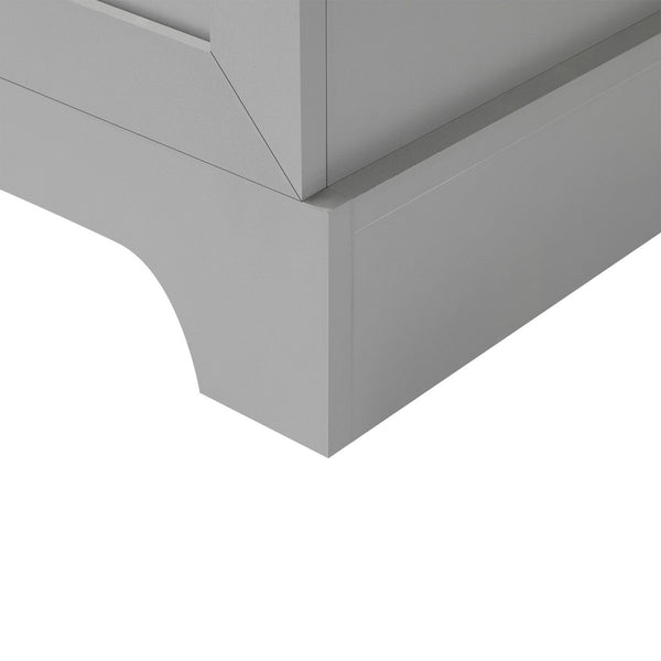 English Elm Storage Cabinet With Two Doors – Versatile Grey Mdf With Adjustable Shelf & Anti-Tip Safety Features N725P181207E-GIGA