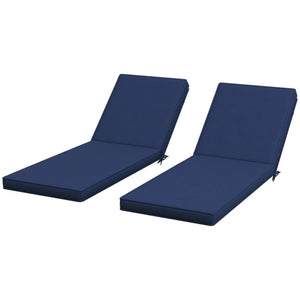 English Elm Replacement Chaise Lounge Cushions Uv Resistant Foam Filled Outdoor Seating Pair T3971P443277