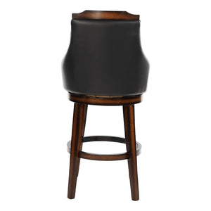English Elm Swivel Pub Counter Chairs Set of 2 Faux Leather Oak Frame Bar Height Seating B011P321298