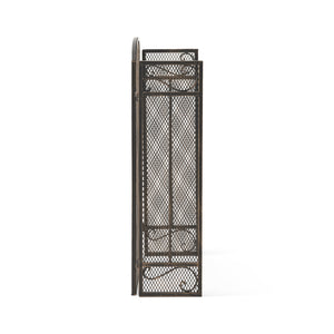 English Elm Christopher Knight Home® - FIRE Decorative Iron Fireplace Screen with Durable Mesh Shield and Classic Curved Frame for Safety and Style Black+Gold 65184.00