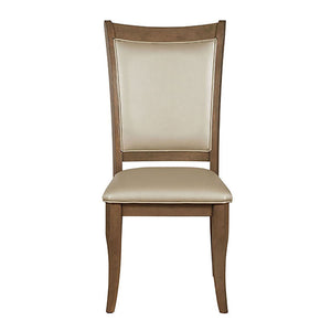 English Elm Beige and Grey Oak Side Chair With Tapered Leg (Set Of 2)