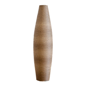 English Elm 39.4" Handcrafted Rattan-textured Pvc Tall Floor Vase Boho Entryway Sculptural Accent W2796P446205