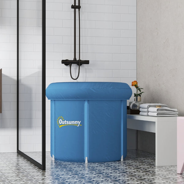 English Elm Outsunny Portable Ice Bath Tub, 79 Gallon Cold Plunge For Athletes With Thermo Lid & Carry Bag W2225P200854-GIGA