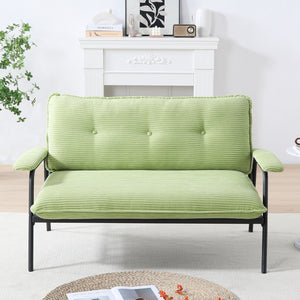English Elm The 53-inch sofa with durable metal frame and sponge cushions, space-saving American-style comfort for studio living Green W3371P309475