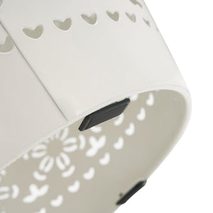 English Elm Christopher Knight Home® - Ruby 12" Mosaic Side Table - White Ceramic Tile Top With Unique Cut-Out Metal Base For Indoor/Outdoor Use N770P182376W