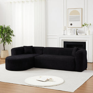 English Elm [video]109.4" Chenille Cloud Sectional Modular L-shape Sofa with Foam Cushion Support W3505S00050
