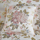 Madison Park Signature Carolyn Cottage/Country 9 Piece Floral Jacquard Comforter Set MPS10-493 Ivory