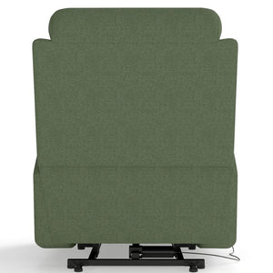 English Elm Power Lift Recliner For Seniors - Elegant Electric Chair With Remote Control & Side Pocket, Dark Green Velvet W1028S00056-GIGA