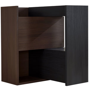 English Elm 32.5''-58.8''W Expandable Rotating Storage Cabinet with Drawer & Flip Doors, Modern Black Walnut Elegance N845P261744D