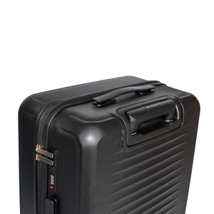 English Elm 2025 Hardshell Abs 3 Piece Luggage Set Matte Spinner Wheels Combo Lock Travel Acacia Wood,Antique Black W2710P417747