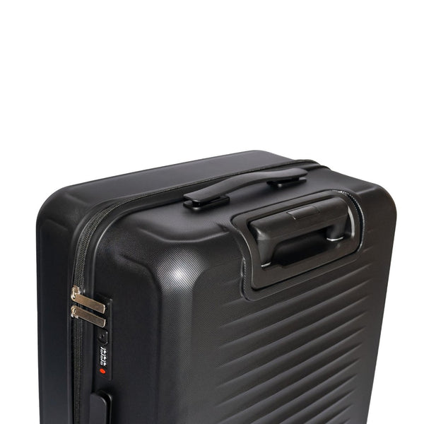 English Elm 2025 Hardshell Abs 3 Piece Luggage Set Matte Spinner Wheels Combo Lock Travel Acacia Wood,Antique Black W2710P417747