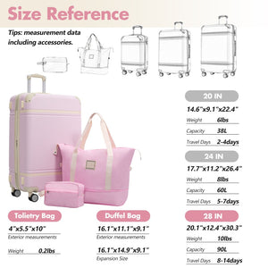 English Elm Hardshell Abs Suitcase Set with Tsa Lock Spinner Wheels Expandable Travel Luggage N732P193485U