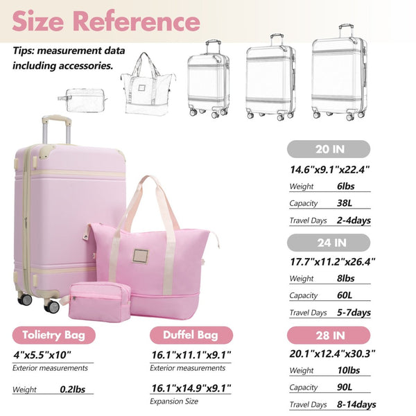 English Elm Hardshell Abs Suitcase Set with Tsa Lock Spinner Wheels Expandable Travel Luggage N732P193485U