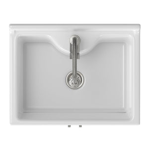 English Elm Hennessy Shaker Style Laundry Sink Cabinet with Deep Abs Basin and Nickel Hardware B136P427207