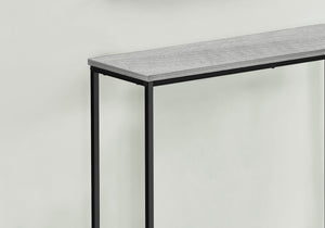 English Elm Accent Modern Console Table for Entryway or Living Room Narrow Laminate Top with Sleek Metal Frame Grey 34 L x 14 W x 4 H B2710P218995
