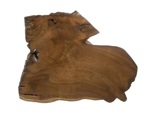 Sunpan Wyatt Coffee Table - Handcrafted Solid Teak Root Wood with Unique Design, Sturdy Steel Frame & Style Natural