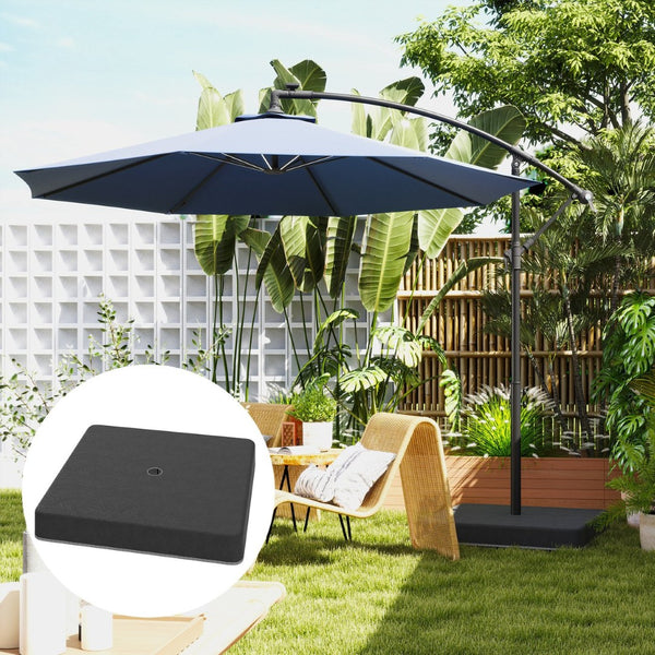 English Elm Outsunny Fillable Patio Umbrella Base Weight Set Heavy Duty Sand Bags Uv Resistant W2225P485538