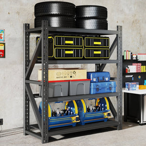 English Elm Heavy Gauge Steel Industrial Shelving Unit 4000lb Garage Warehouse Storage Rack T2398P480397
