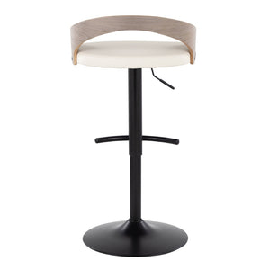 English Elm Adjustable Swivel Barstools Set of 2 Faux Leather Seat Black Metal Base Kitchen B202S01972