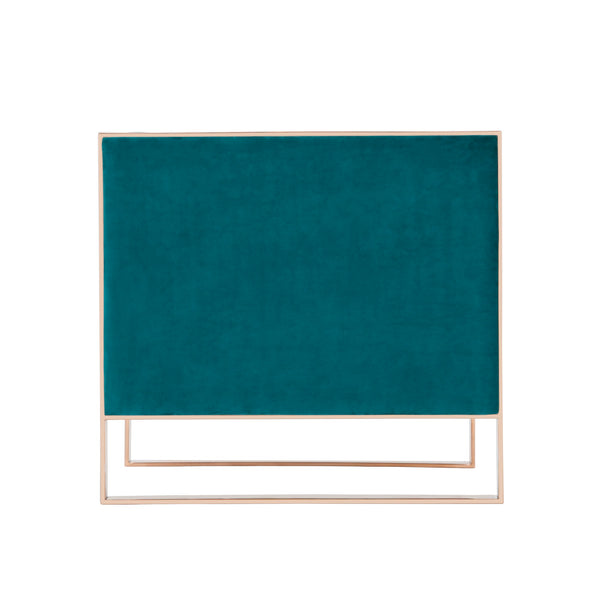 English Elm Trillium Velvet Lounge Chair with Gold Stainless Steel Frame, Plush High-Density Foam, No Assembly Required Teal B365P398014