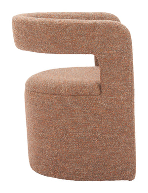 Zuo Modern Atria Accent Chair & Ottoman In Tawny Brown - Chic, Modern Design For Stylish Hospitality Spaces Brown 100% Polyester,Plywood 110848-zuo-modern
