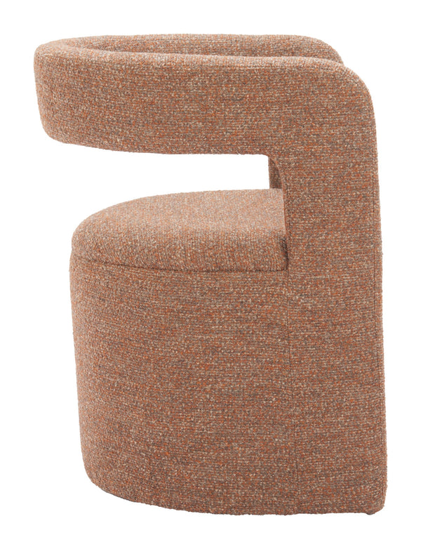 Zuo Modern Atria Accent Chair & Ottoman In Tawny Brown - Chic, Modern Design For Stylish Hospitality Spaces Brown 100% Polyester,Plywood 110848-zuo-modern