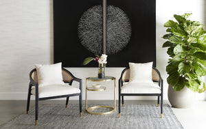 Sunpan Cusco Hand-Woven Rug - Stylish Zigzag Design, Sustainable PET Yarn, Perfect for Indoor & Outdoor Spaces Black / White