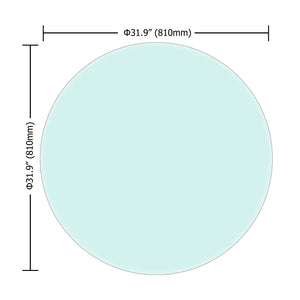 English Elm 32" Round Tempered Glass Table Top - Stylish, Durable, Beveled Edge For Dining, Office & Outdoor Use W241P248446