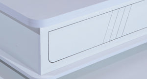 English Elm Rio Smart Coffee Table - Adjustable Height Design For Versatile Living Room Use, Modern White Finish B029P206610-GIGA