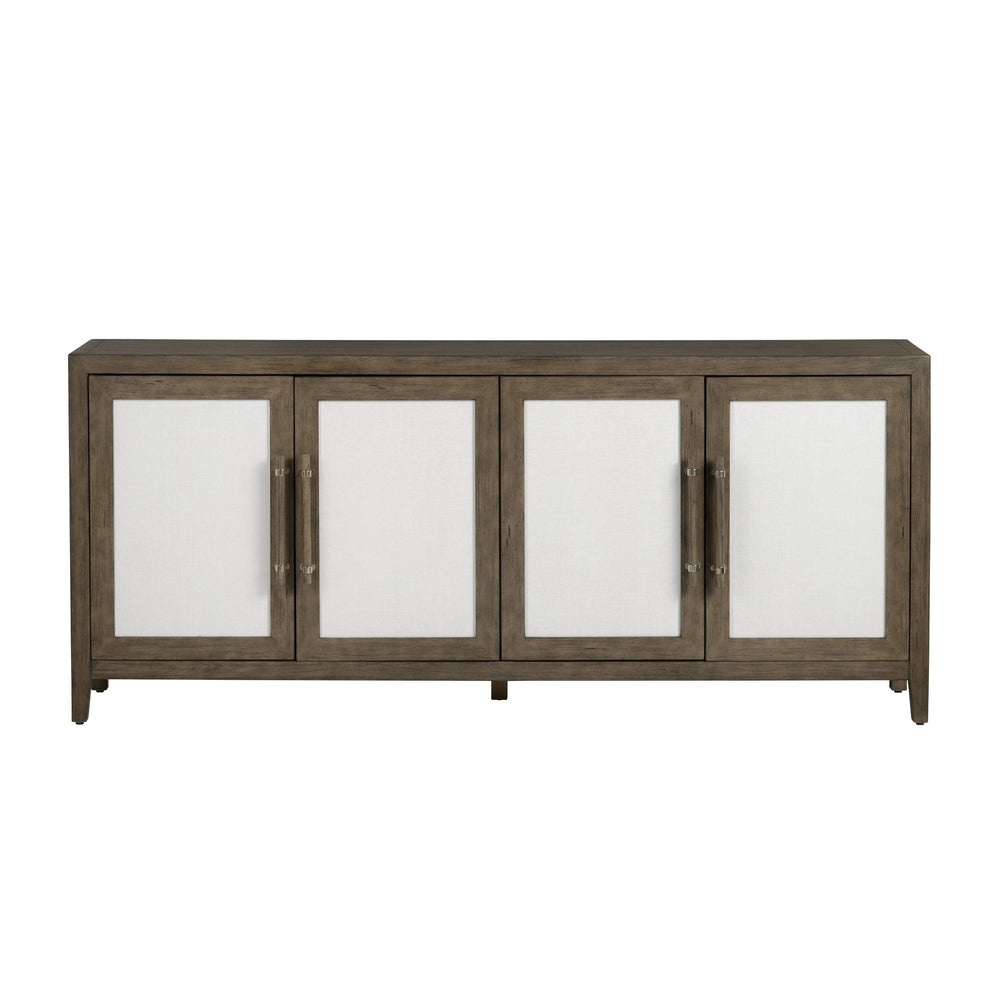 Crestview Collection Transitional Media Sideboard: Elegant Brown Finish, Wicker Paneling & Ample Storage For Living Spaces Brown Solid Wood Cvfdr1204