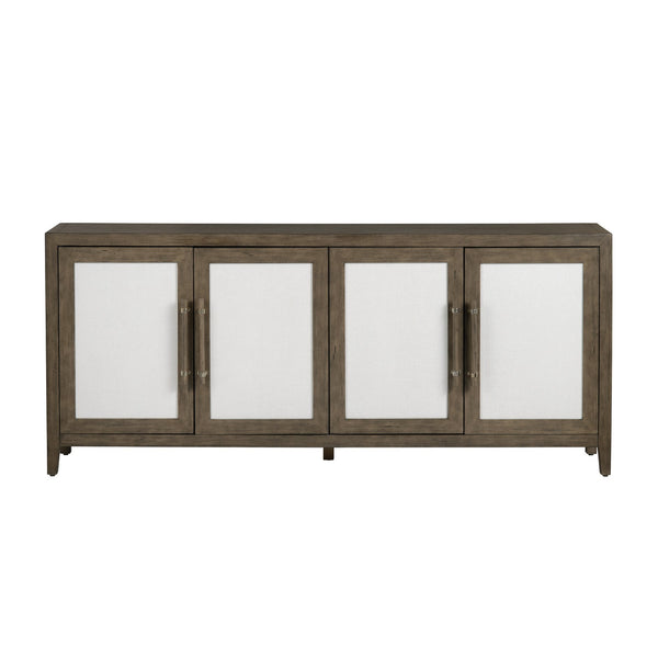 Crestview Collection Transitional Media Sideboard: Elegant Brown Finish, Wicker Paneling & Ample Storage For Living Spaces Brown Solid Wood Cvfdr1204