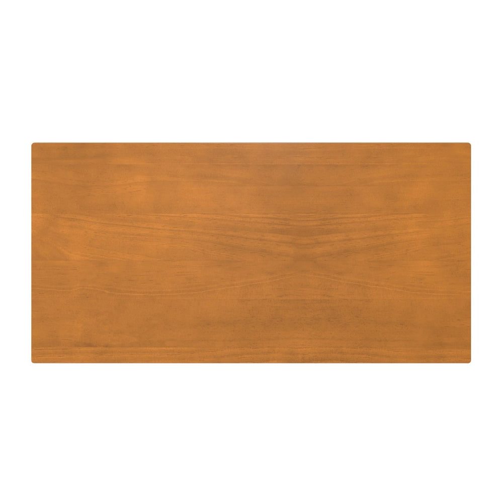 English Elm Harper Rubberwood Writing Desk with Keyboard Tray Mid-century Modern Home Office Storage Brown B136P420747