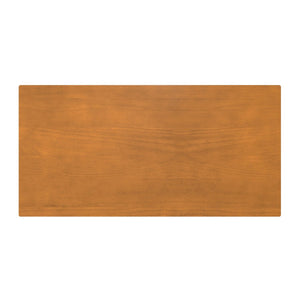 English Elm Harper Rubberwood Writing Desk with Keyboard Tray Mid-century Modern Home Office Storage Brown B136P420747