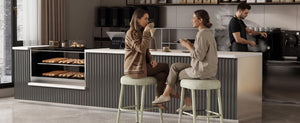 English Elm Backless Blue Fabric Upholstered Counter Stools Set of Two with Padded Seat Footrest Green W5096P400663