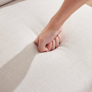 English Elm Upholstered Swivel Desk Chair with Chenille Fabric, Ergonomic Armless Office Seat, Adjustable Height, Durable 300lb Capacity Beige W2975P223169