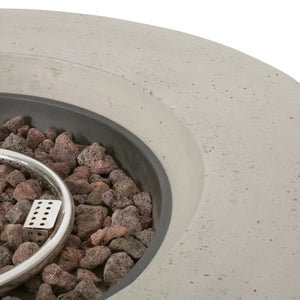 English Elm Christopher Knight Home® - Outdoor Lightweight Concrete Circular Fire Pit - Modern Design, 50000 Btu, Easy Setup, Light Grey 59240.00WHI-50K_59243.00WHI