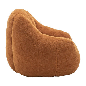 English Elm Bean Bag Chair Oversized Faux Fur Memory Foam Lounge Seat for Dorm or Living Room Yellow W2200P302136
