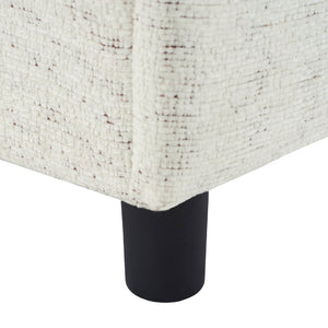 English Elm 109.9" Sectional Sofa Bed U-Shaped Pull-Out Sleeper with Storage Chaise, Cup Holders, USB Ports & Chenille Comfort Beige N719S001910A