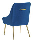 Maxine Dining Chair Navy Blue & Gold 109715 Zuo Modern