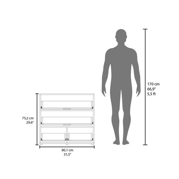 English Elm Lapwai White Drawer Chest — Sleek Engineered Wood Storage for Clothes, Accessories & Office Essentials durable and easy-assemble B092P315588