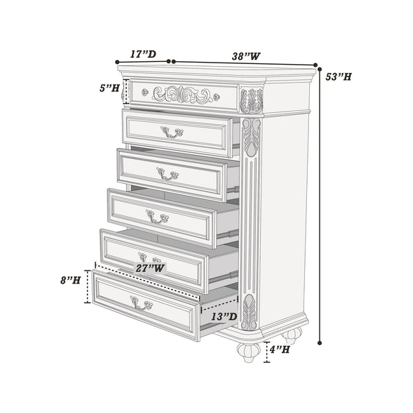 English Elm Antique Pine Chest of Drawers 38"x17"x53" Turned Legs Cherry Veneer Bedroom Storage Organizer B011P210738