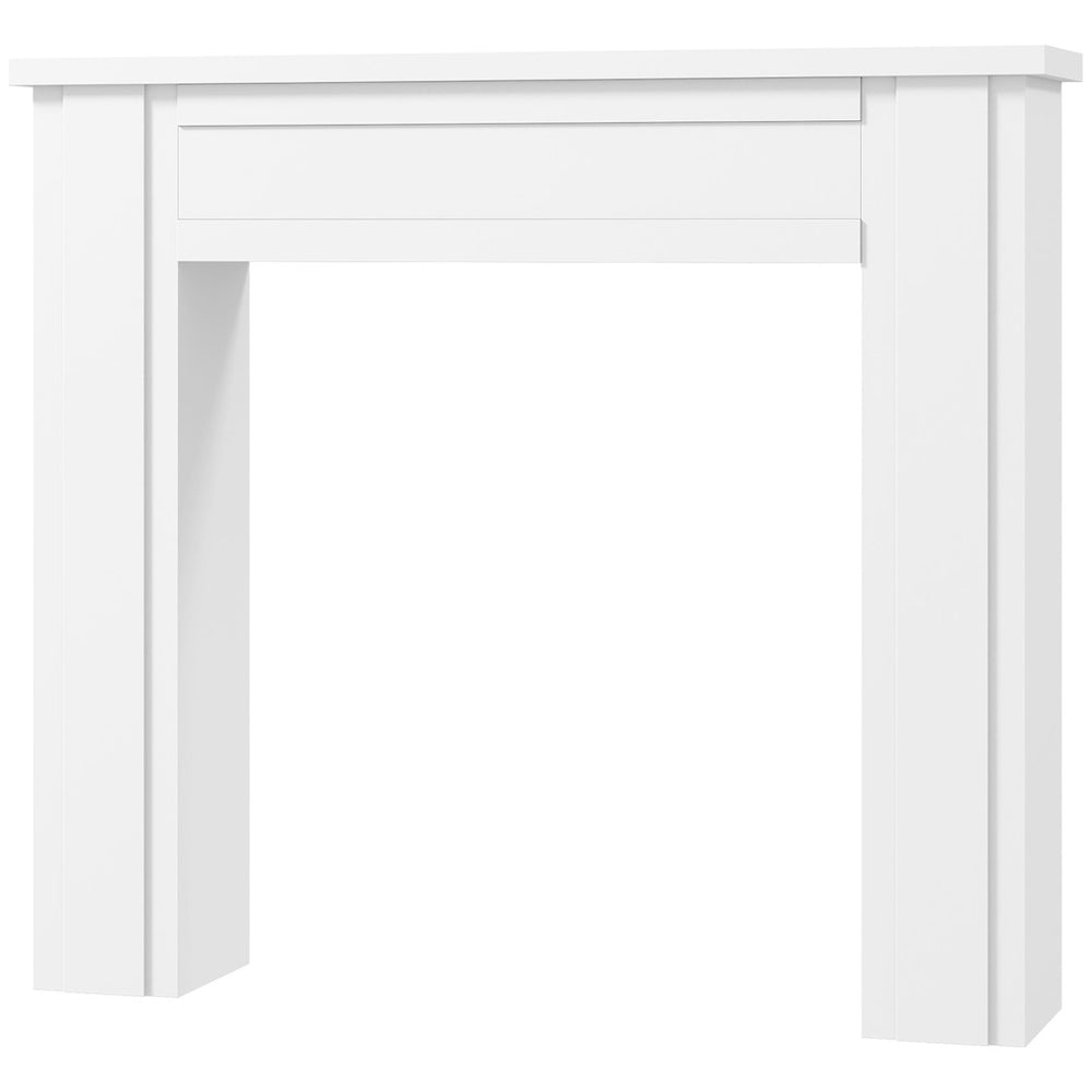 English Elm 1pcs Freestanding Electric Fireplace Mantel Surround White Mdf Fir Wood Living Room T3971P401045