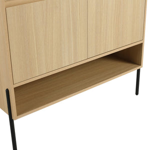 English Elm 36" Freestanding Bathroom Vanity Cabinet, 2 Soft-Close Doors, KD Packing, No Sink Included, Modern Storage Solution W1972P199461