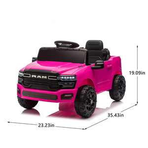English Elm Licensed Dodge Ram 3500 12v Kids Ride on Truck with Parental Remote and Rear Suspension W1578P346251