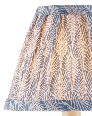 Currey & Company Plume Elegant Tapered Chandelier Shade With Fan-like Pattern By Lacefield Designs For Stunning Décor Blue Cotton 0900-0051-currey-company
