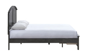 English Elm Hammond Farmhouse Panel Full Bed with Two Under Frame Storage Drawers Slatted Base Gray B078S00675