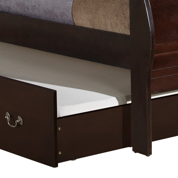 English Elm Elegant Cappuccino Trundle Bed – Stylish, Space-Saving Comfort For Guests & Kids' Rooms! B078S00334
